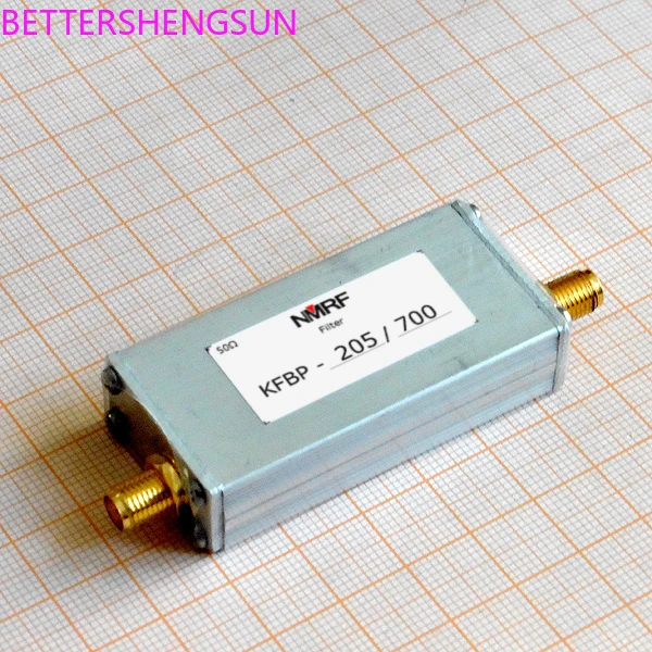 

205-700MHz broadband bandpass filter, SMA interface