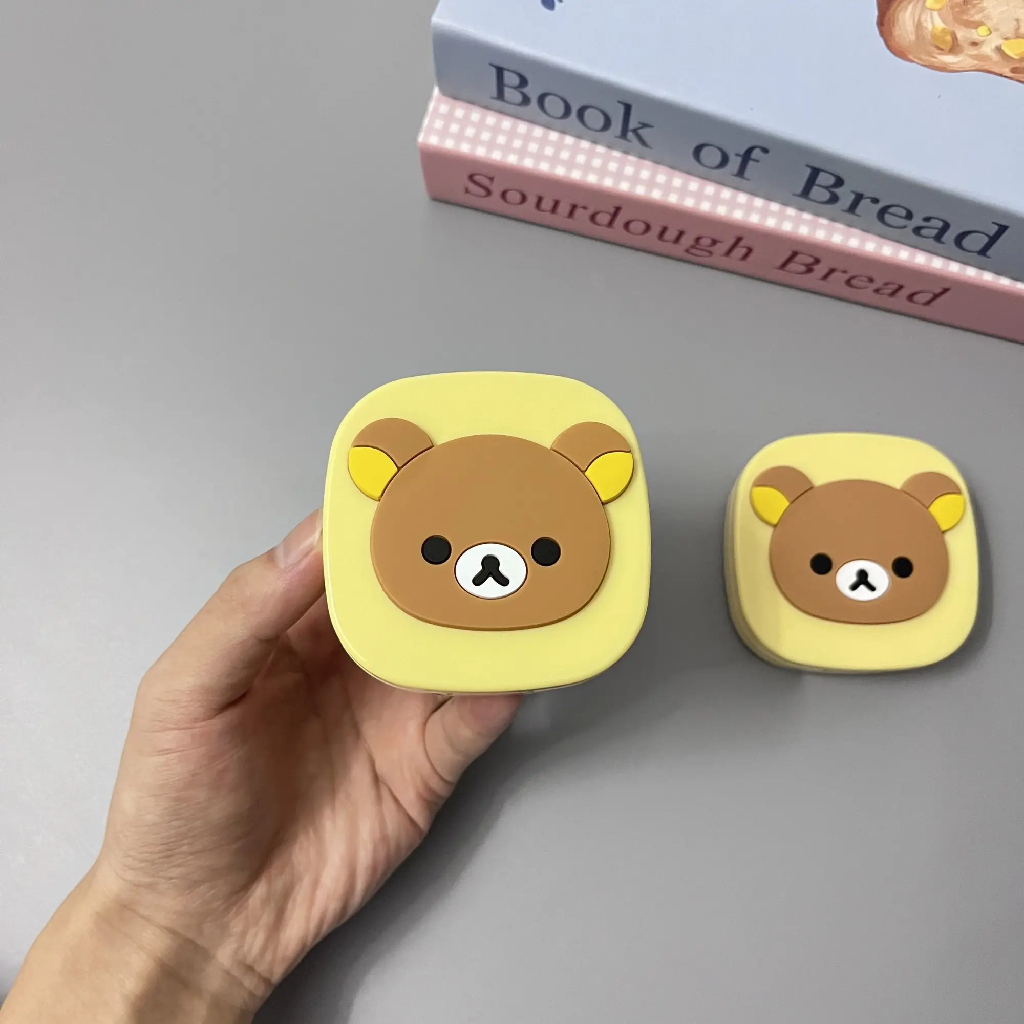 Японская милая коробка для контактных линз R-Rilakkuma мультяшное портативное
