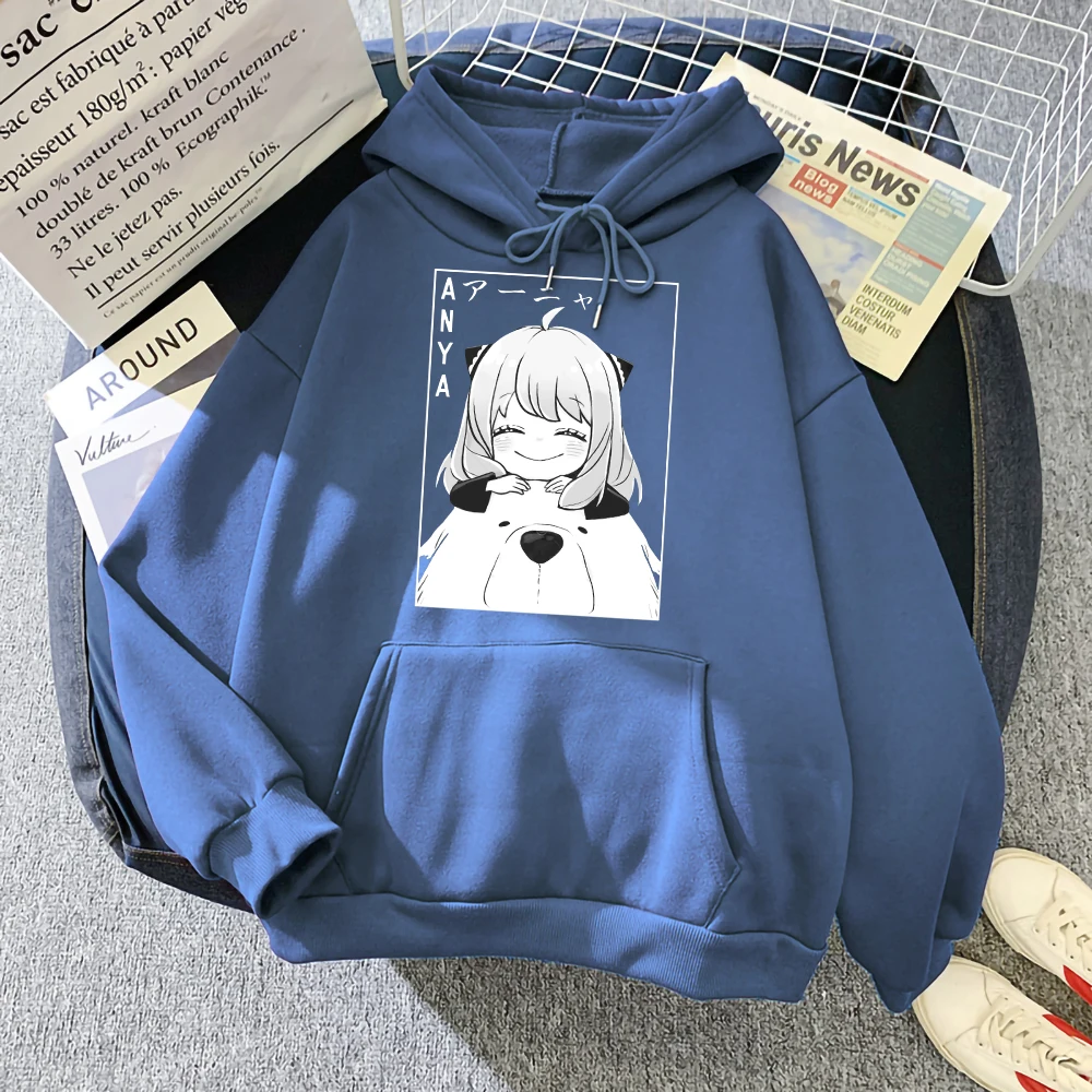 

Anya Forger Anya Spy X Family Mange Print Men Hoodie Autumn Street Fashion Pullover Anime Casual Long Sleeves Oversize Man Hoody