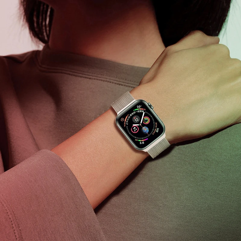 Ремешок магнитный для Apple Watch Band 41 мм 42 38 44 40 45 браслет из нержавеющей стали IWatch Series