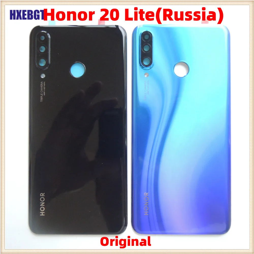 

Original For Huawei Honor 20 Lite (Russia Version) Back Glass Battery Cover Rear Door Housing Case MAR-LX1H With Camera Lens