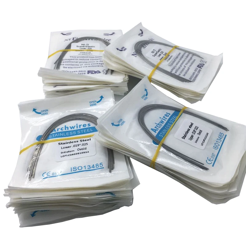 200pcs/20packs Dental Orthodontic Copper Rectangular Niti Arch Wires Damon Form NATURE /OVOIDM /Square dental niti wire