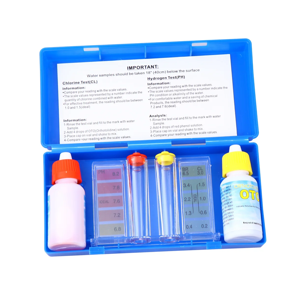 

1 Set Professional Practical Water Test Solution Pool Test Reagent PH Test Liquid for Water Swimming Pool Spa