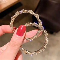 new fashion trend s925 silver needle delicate metal mesh micro set zircon round earrings womens jewelry party gift wholesale