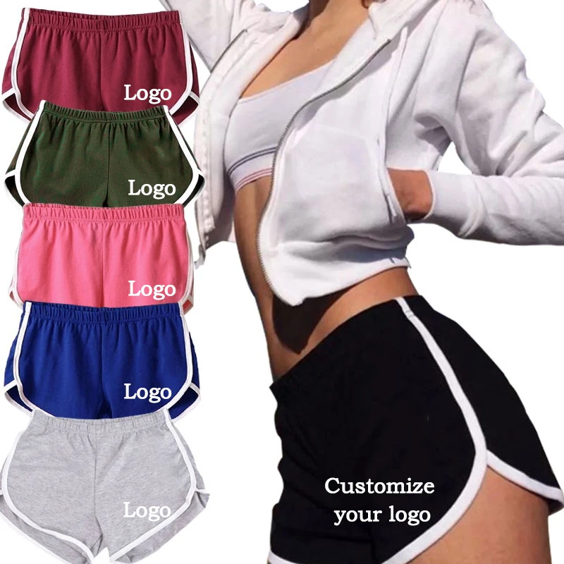 S-XL Summer Women Shorts Print Shorts Drawstring Elastic Waist Short Pants Beach Pants Casual Shorts Customize your logo