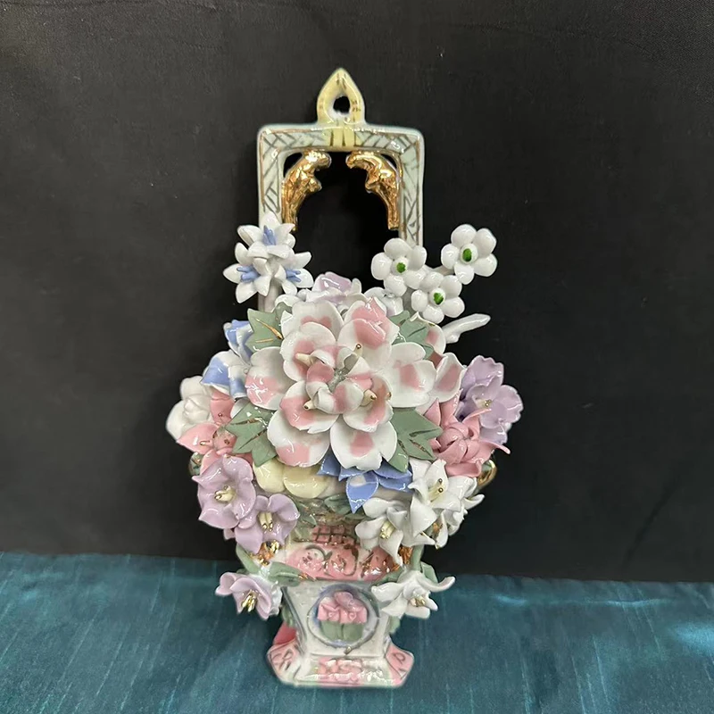 Фото Chaozhou Fine Arts Керамика 70-х и 80-х годов Ручная резьба Фарфоровая цветочная корзина ручной работы Гостиная Чайная комната Украшение отеля №1