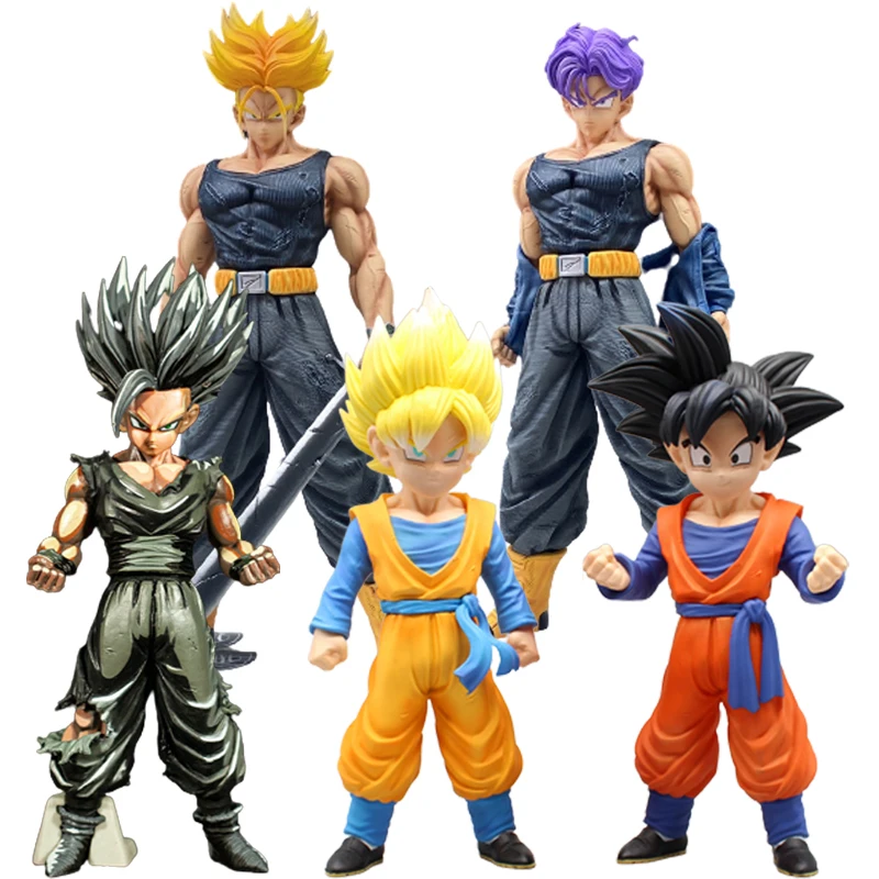 

Anime Dragon Ball Action Figure Childhood Trunks Goku Super Saiyan Son Goten PVC Figurine Collection Model Statue Toy Kids Gif