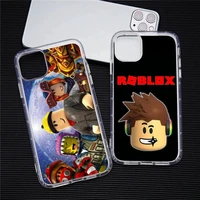 game roblox phone case for iphone 13 12 11 pro max mini xs 8 7 plus x se 2020 xr transparent soft cover