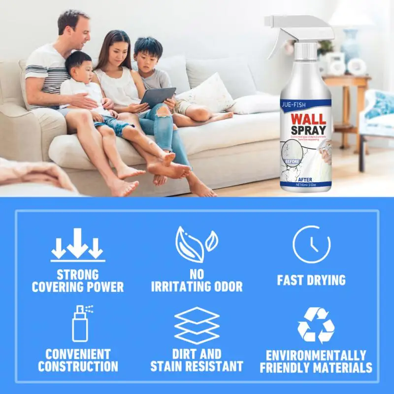 

60ml Wall Paint Remover Spray Multifunctional Mold Proof Cleaner Wall Renovation Household Interior Refurbishment Paint