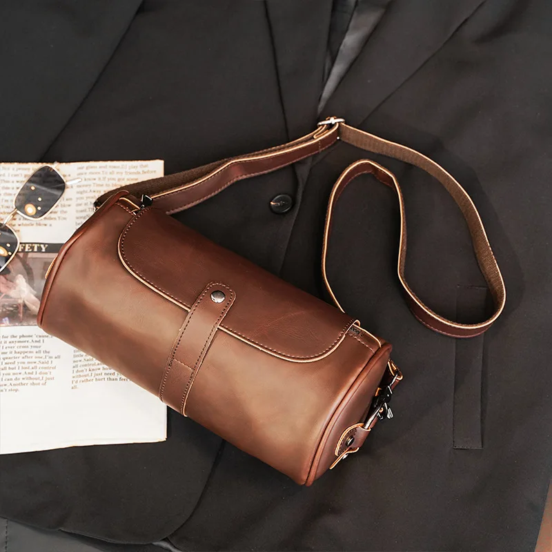 

Main Shape Party Bags Men's Bag Messenger Handbag Man Barrel Fashion Crossbody Sac For Designer Boys Bag Men