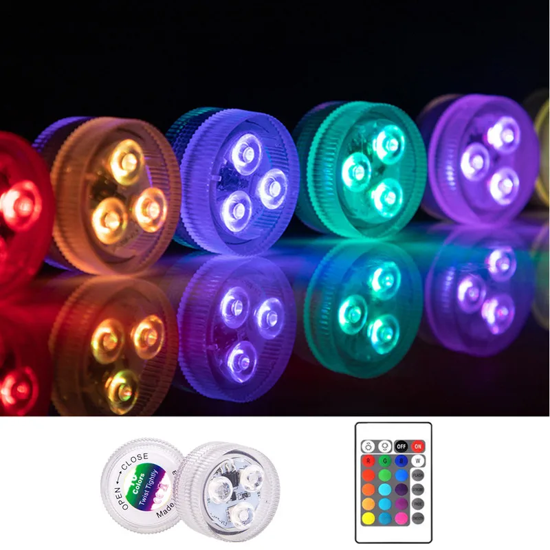 

Underwater Light IP68 Waterproof Led Outdoor Lighting Pool Light Submarine Light IR Remote Control Fishing Light Vase Decoration