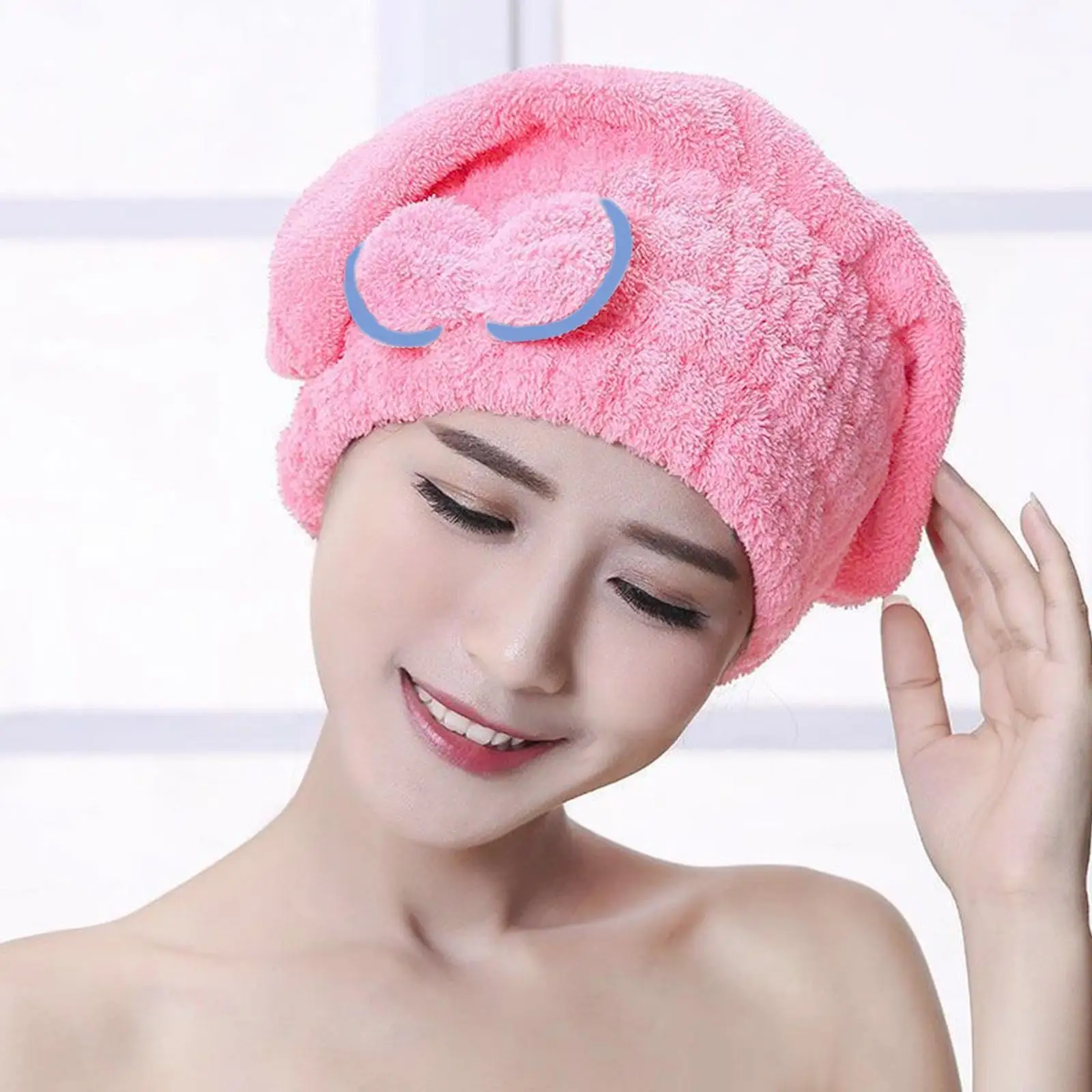 

Women Spa Microfiber Shower Hat Breathability Hair Turban Quickly Drying Towel Hats For Sauna Lady Turban Bathroom Accessor H2l7