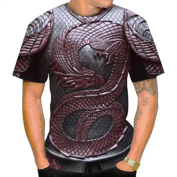 

Летние футболки с имитацией брони с 3D принтом, уличная одежда для мужчин и женщин, модная футболка большого размера с коротким рукавом и круглым вырезом, Детские футболки, топы, одежда