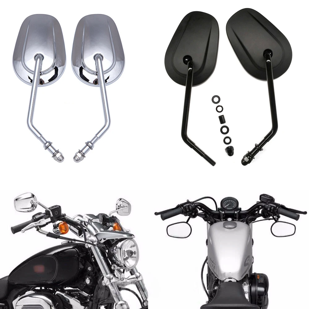 

Long Stem Motorcycle Rear View Mirrors Fit For Harley Sportster 883 1200 Dyna Electra Glide Street Glide