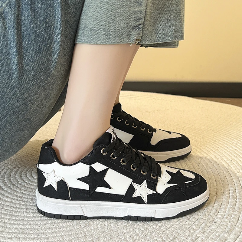 Sneakers Women Denim Skateboard Shoes Brand Design Thick Sole Star Sneakers Ladies Fashion Sport Tennis Zapatos De Mujer