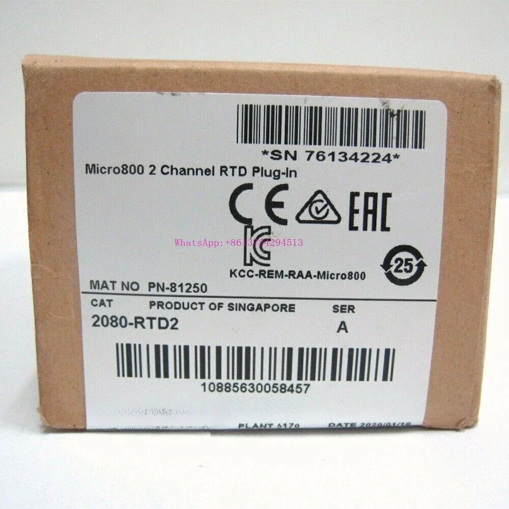 Новый 2-канальный сопротивляющий термометр 2080-RTD2 Plug-in модуль Micro800