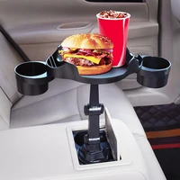 car cup holder expander attachable tray multifunctional 360%c2%b0 swivel adjustable food eating tray table cup mount for car truck