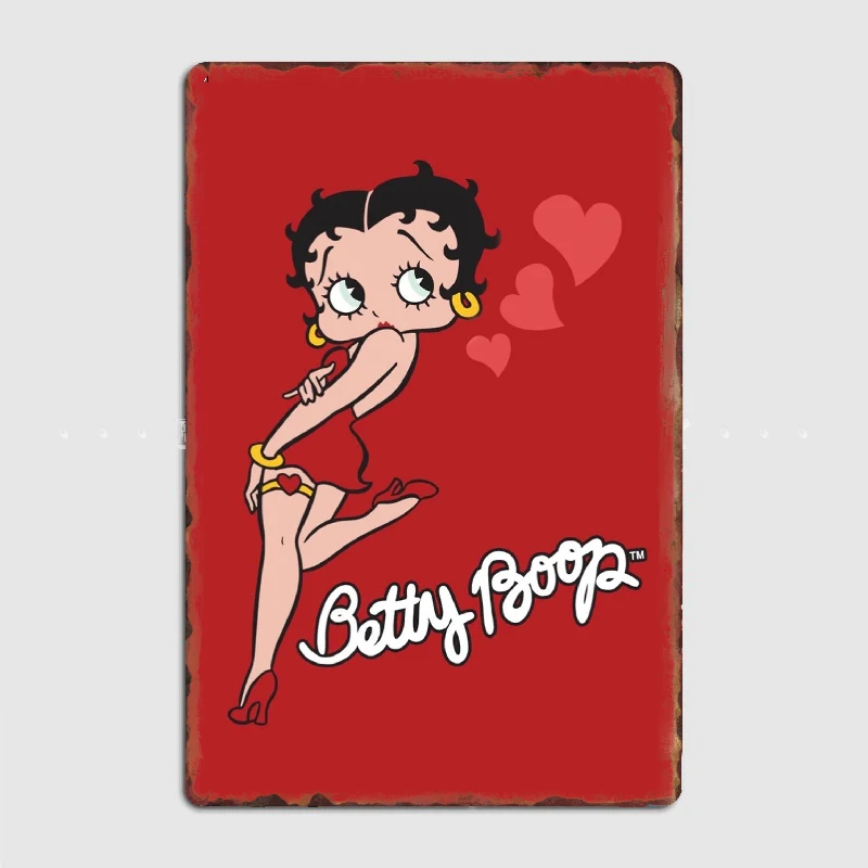 

Red Love Boop Bettys Love Cute Leg Poster Metal Plaque Plaques Retro Club Bar Cinema Garage Tin Sign Posters
