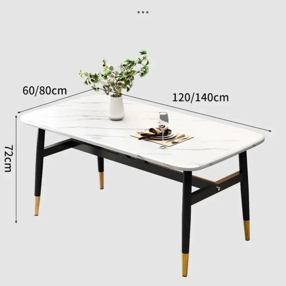 Прямоугольный декор обеденный стол на 4 персоны 6-местный мраморный Kitcjen стула