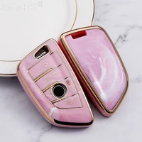 tpu marble texture car key case cover for bmw x3 x5 x6x7 1357 g30 g20 g32 g11 f20 z4 f48 f39 g01 g02 f15 f16 g07 accessories