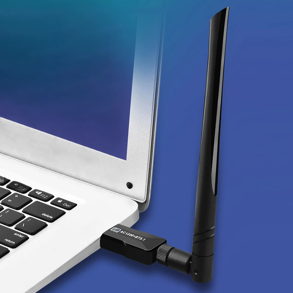 

USB беспроводная сетевая карта 2,4G/5,8G, двухдиапазонный приемник Wi-Fi, передатчик, Bluetooth-Совместимость 5,1 для настольного ПК, ноутбука