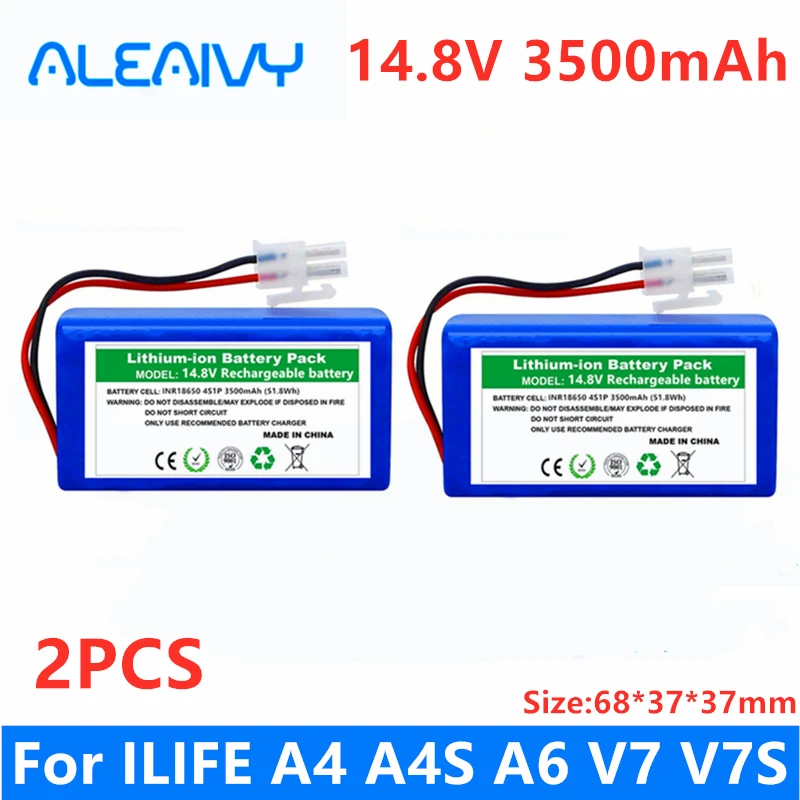 

14.8V 3500mAh Rechargeable Battery for Ilife V7s V7s Pro A4 A4s A6 Robotic for ILIFE Ecovacs Cleaner Parts V7s Plus CEN540 CR130