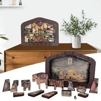 creative handmade wooden jesus puzzles set with wood burned design easter home decor jigsaw puzzle game for adults and kids