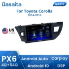 Автомобильный мультимедийный плеер Dasaita, плеер на Android 10, с экраном 10,2 дюйма, 4 Гб ОЗУ, без DVD, для Toyota Corolla 2014, 2015, 2016, TDA7850, типоразмер 2DIN