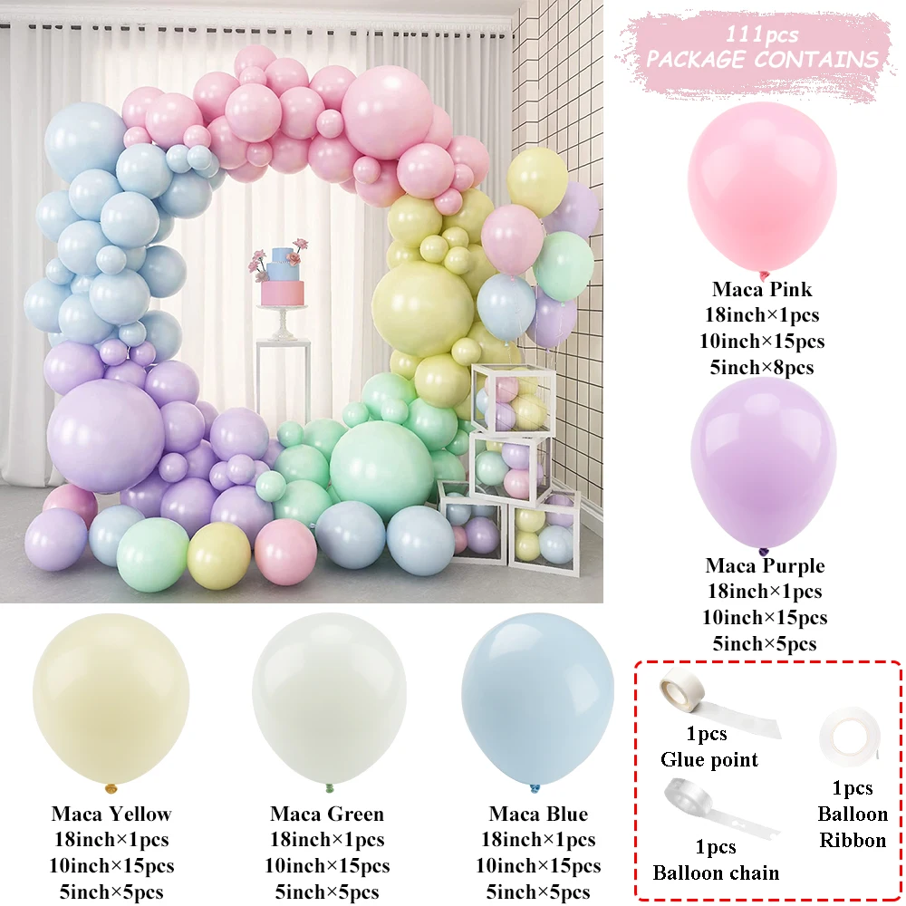 

Набор воздушных шаров Macaron MANLENI