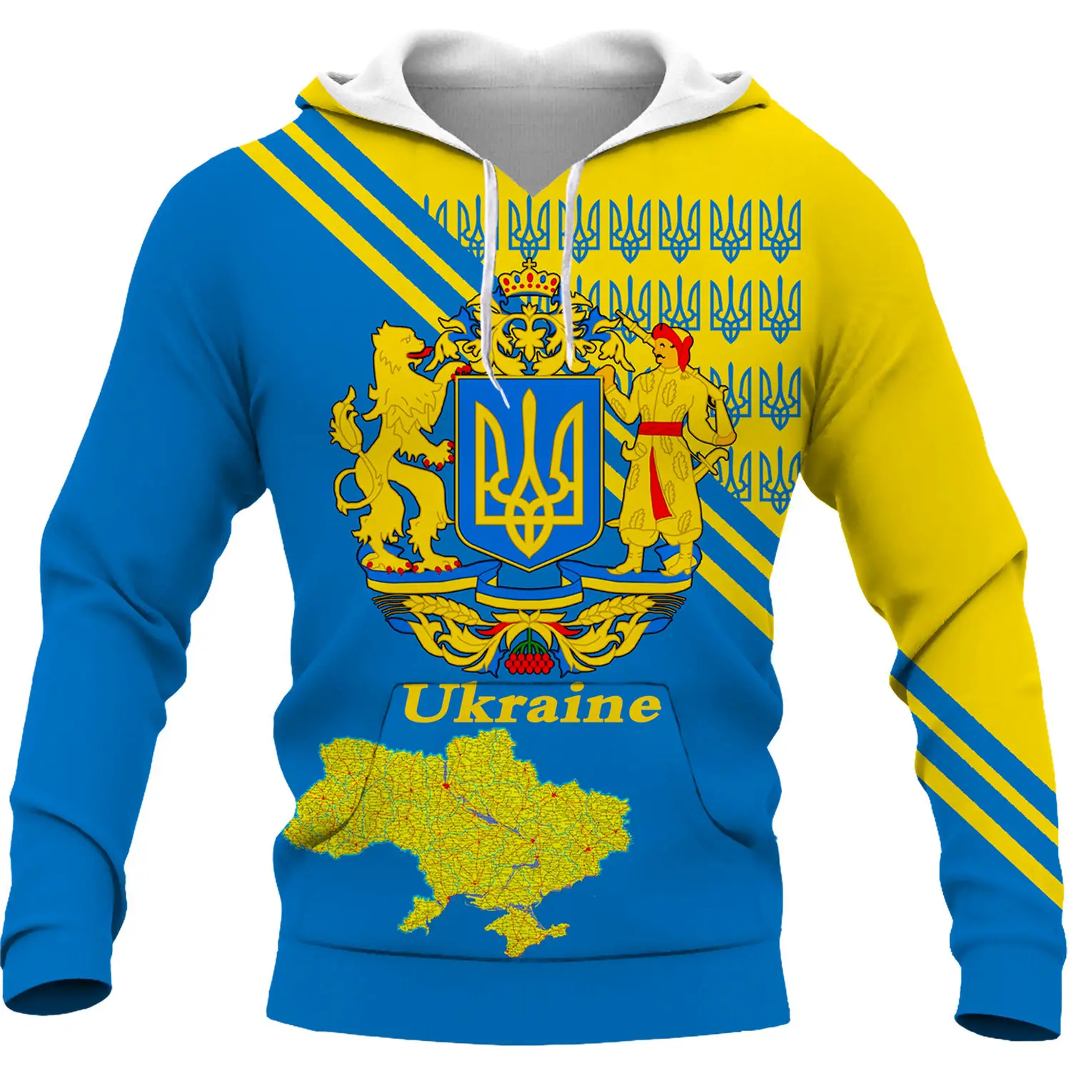 Men/women Ukraine Hoodies Shirt Fashion Retro Ukraine Flag 3D Printed Sweatshirt Couple Personality Pullover Casual Tops