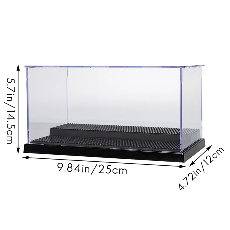 Double-Layer Diamond Micro-Particle Bottom Display Box Building Block Doll High Transparent Dust-Proof Box Storage Box