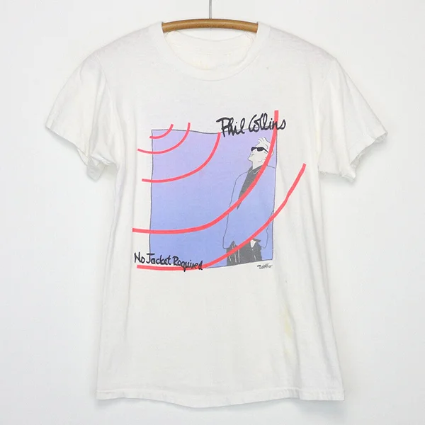 Винтажная рубашка Phil Collins 1985 куртка не требуется белая унисекс