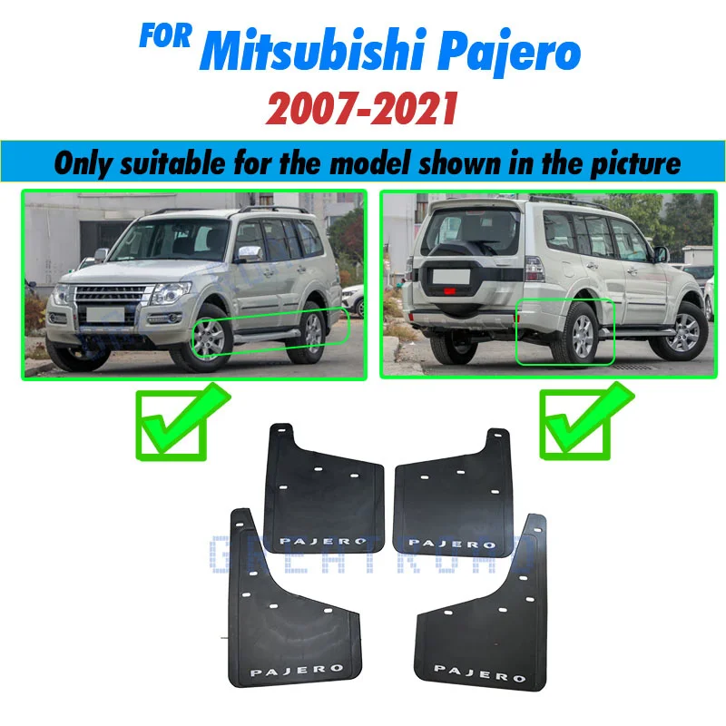

4 шт., передние и задние щитки от грязи для Mitsubishi Pajero Montero 2007 - 2021
