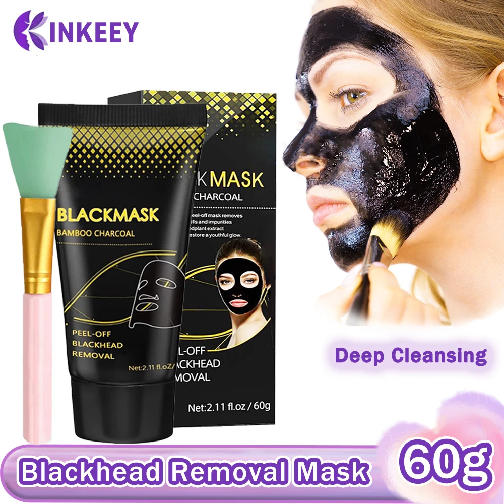 

Blackhead Remover Face Mask Deep Cleansing Peel Off Black Mask Shrink Pore Acne Nose Dirt Black Head Remove Facial Skin Care 60g