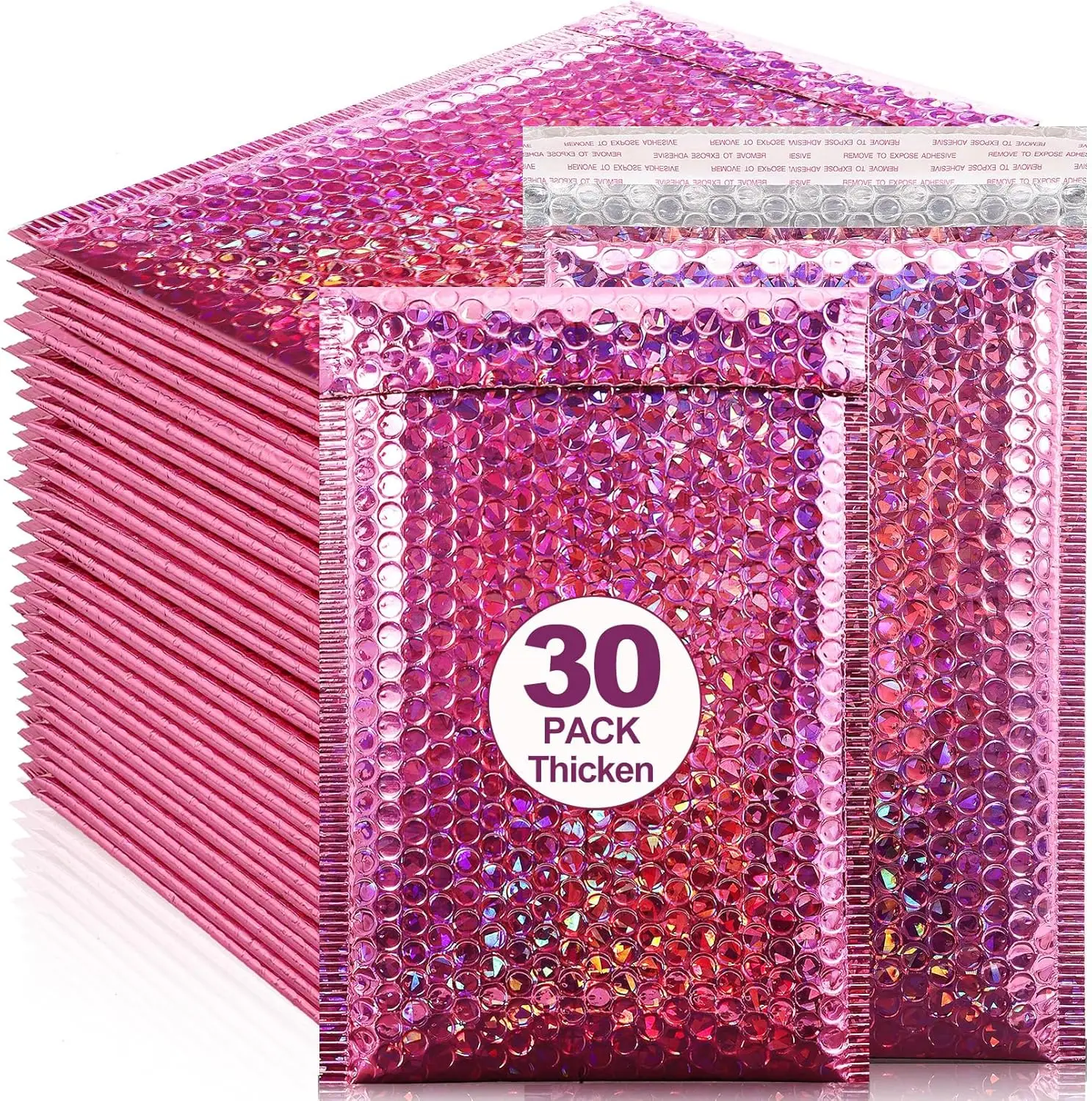 Голографические почтовые конверты с пузырьками 30 шт.