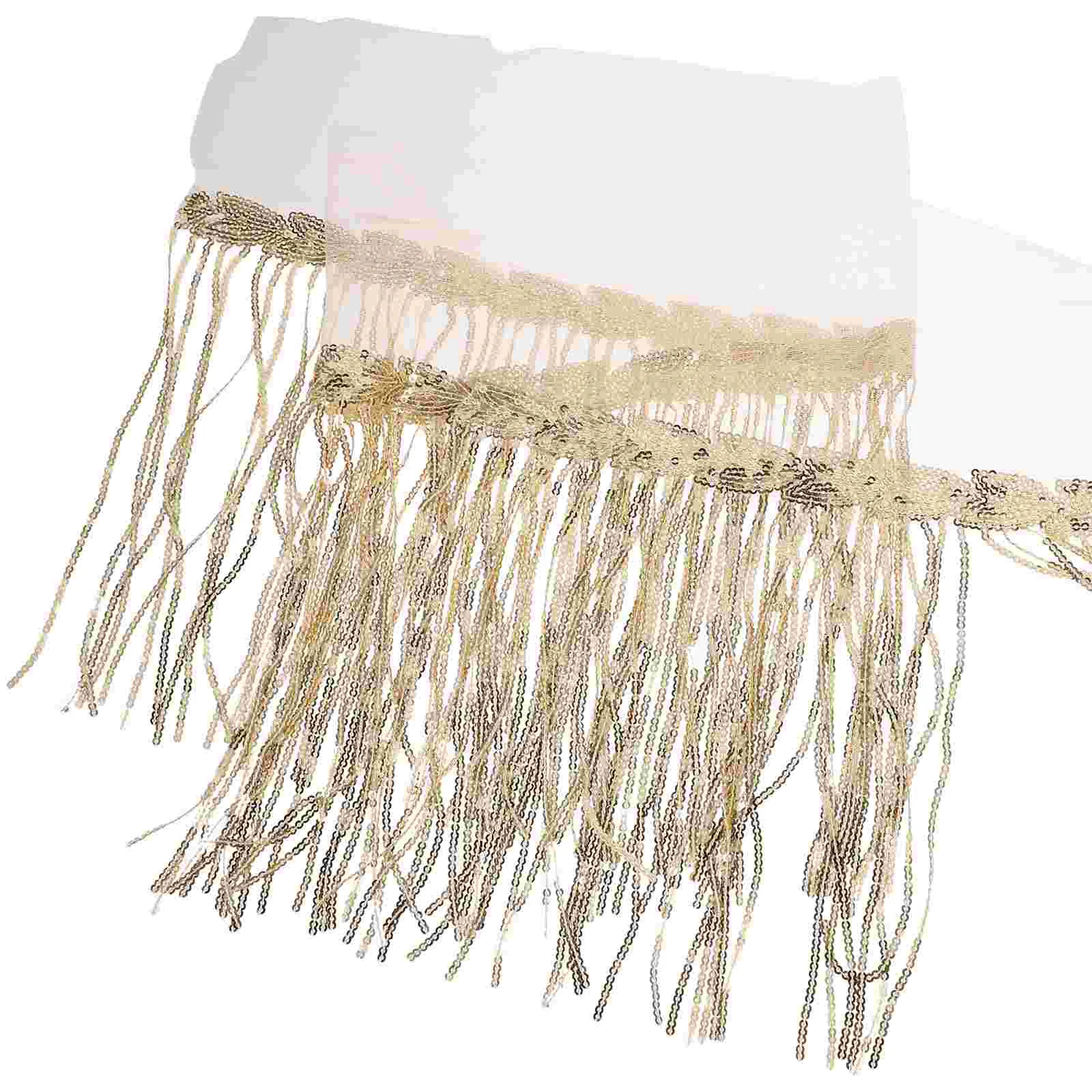 Кружевная юбка на бедрах с блестками и бахромой шарф женские юбки блестящие