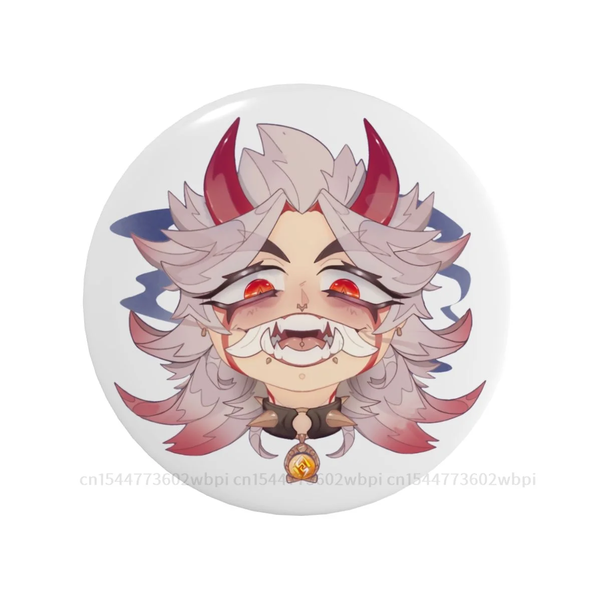 

Металлическая брошь с имитацией игры «гаратаки мотто зло»