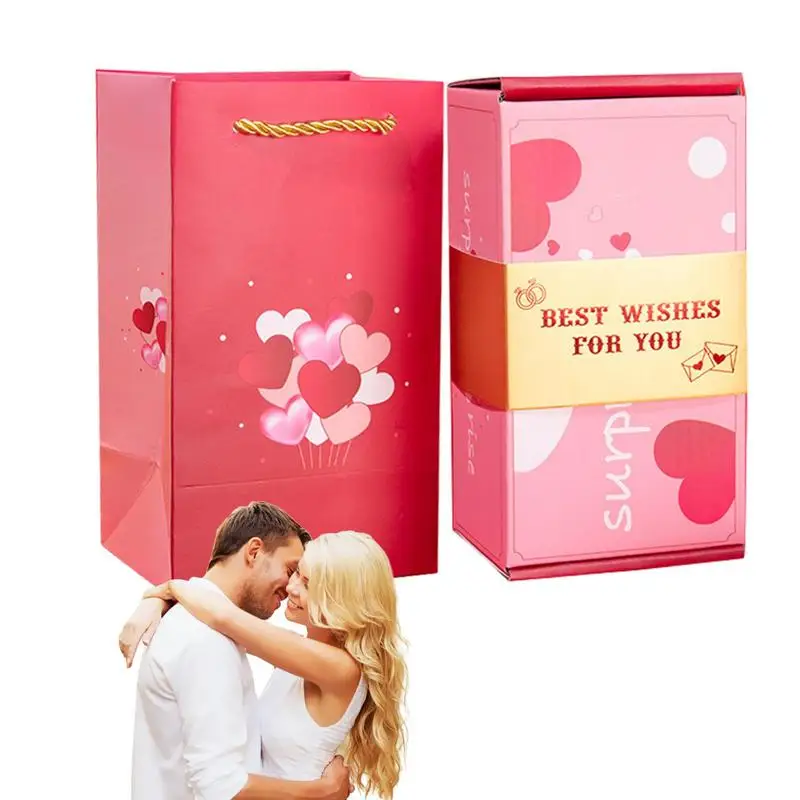 

Box DIY Lovely Surprise Exploding Couple Box Durable Christmas Love Anniversary Valentine's Day Girl Love Gift For Anniversary