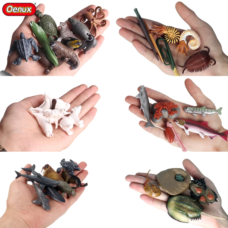 Oenux маленькая морская рыба краб Акула Кит фотофигурки миниатюрные искусственные
