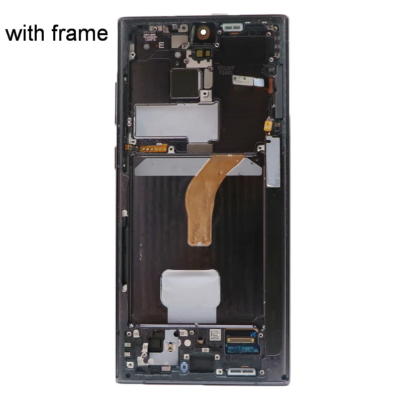 Ceny Oryginalny Do Samsung Galaxy S22 Ultra 5G LCD SM-S908B S908U S908 AMOLED Wyświetlacz Dotykowy Szkło Digitizer Z Ramą Montaż