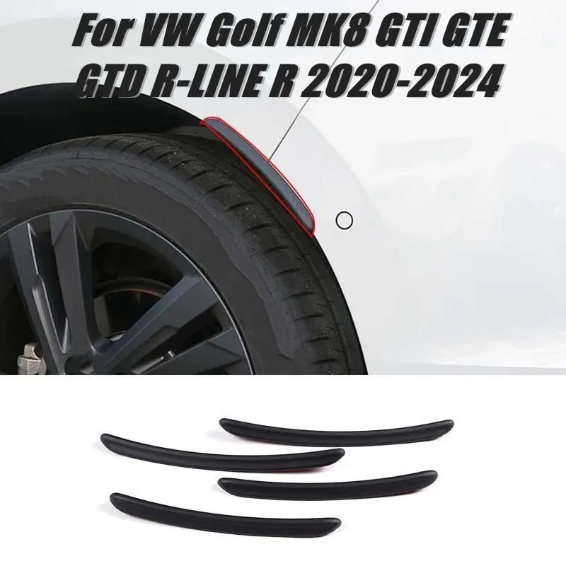 

4 шт. автомобильный бампер, крыло, брызговики, брызговики, колеса, губы для бровей для Golf 8 MK8 2020-2022, брызговики, брызговики