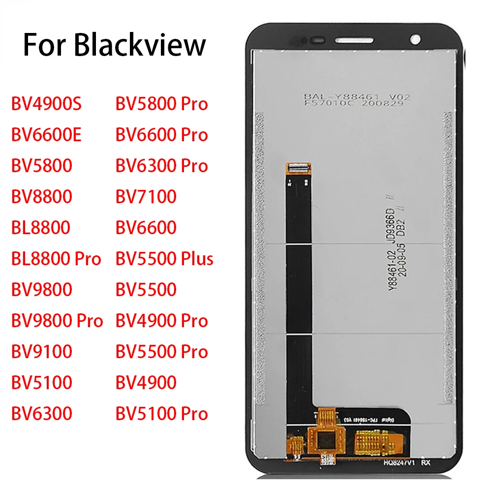 ЖК-дисплей с сенсорным экраном и дигитайзером для Blackview BV4900S BV5100 BV5500 BV5800 Pro BV7100 BV6300 BV6600 BV8800 9100LCD Экран ЖК-дисплей с сенсорным экраном и дигитайзером для Blackview BV4900S BV5100 BV5500 BV5800 Pro BV7100 BV6300 BV6600 BV8800 9100LCD Экран