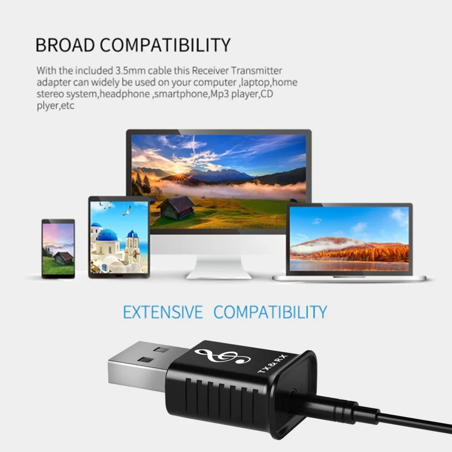 PzzPss 2 в 1 Bluetooth 5 0 передатчик приемник Мини 3 мм AUX стерео беспроводной адаптер для
