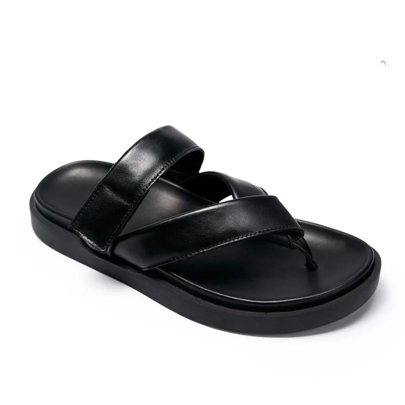 Casual Shoes Beach Genuine Leather Roman Cowhide Platform Sandals Men Slippers Flip Flops Outdoor Summer Sneakers Sandals Men