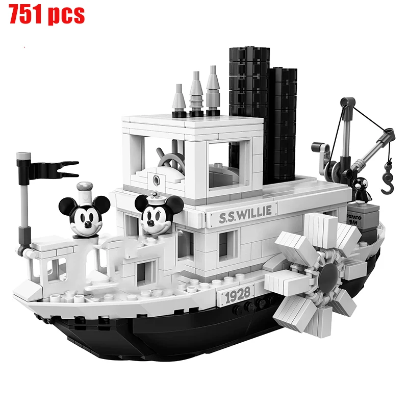 

Disney New 751Pcs Friends Building Block Toy Disney Mickey Minnie Ship Model Building Block Girl Boy Toy Christmas Gifts