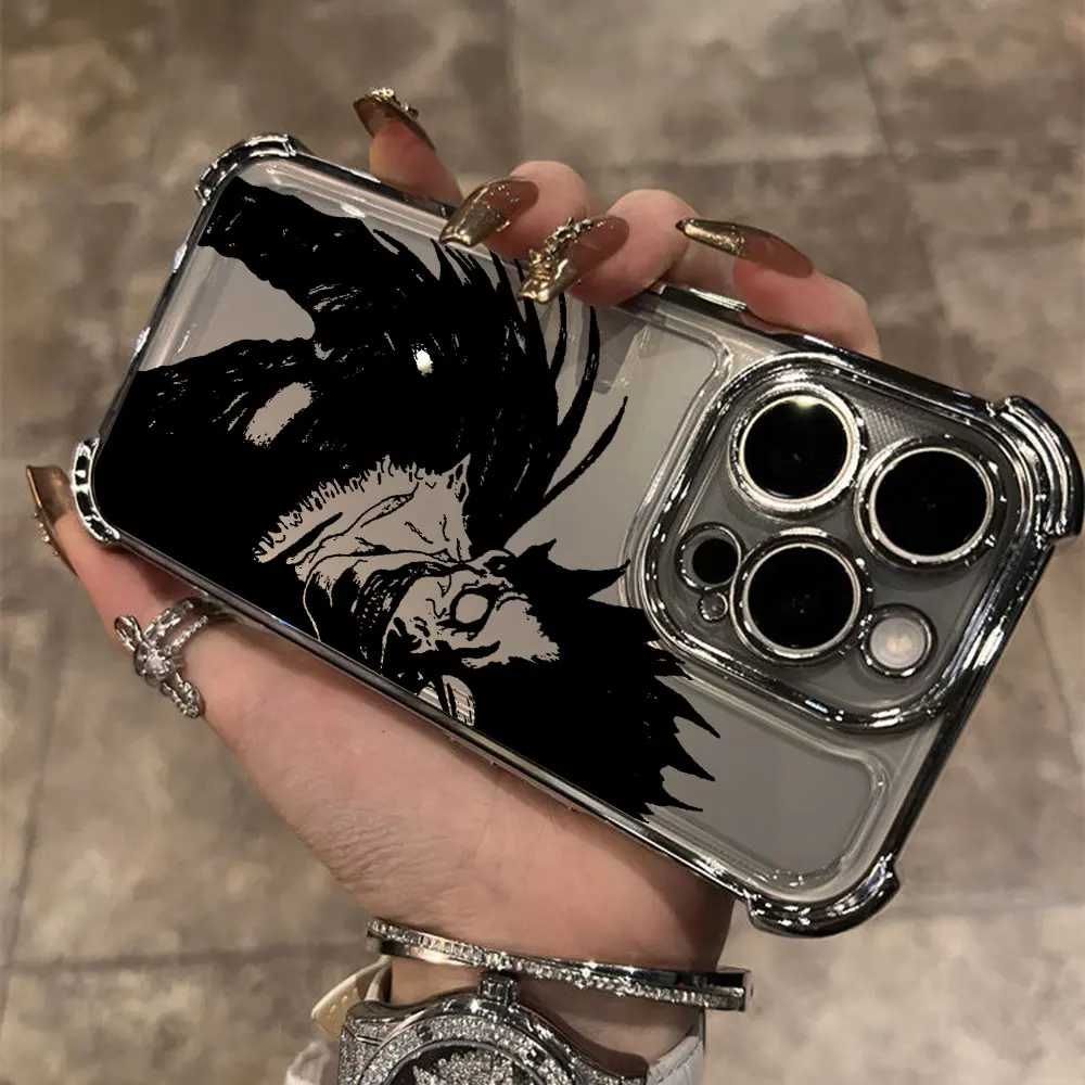 Фото Чехол для телефона Death Note Plating для Xiaomi Redmi A3 14C 13C 12C K50 K40 Note 14 13 12 11 10 9S Pro Plus 4G 5G с защитой от падения подушки безопасности №2