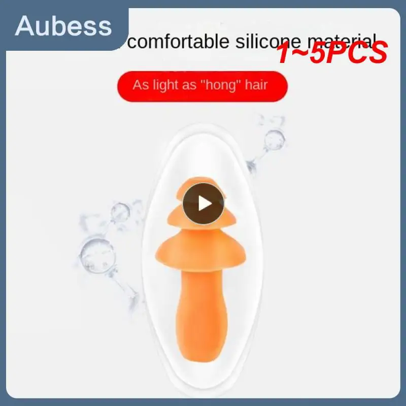 

1~5PCS Soft Silicone Corded Ear Plugs Ears Protector Reusable Hearing Protection Noise Reduction Earplugs Earmuff