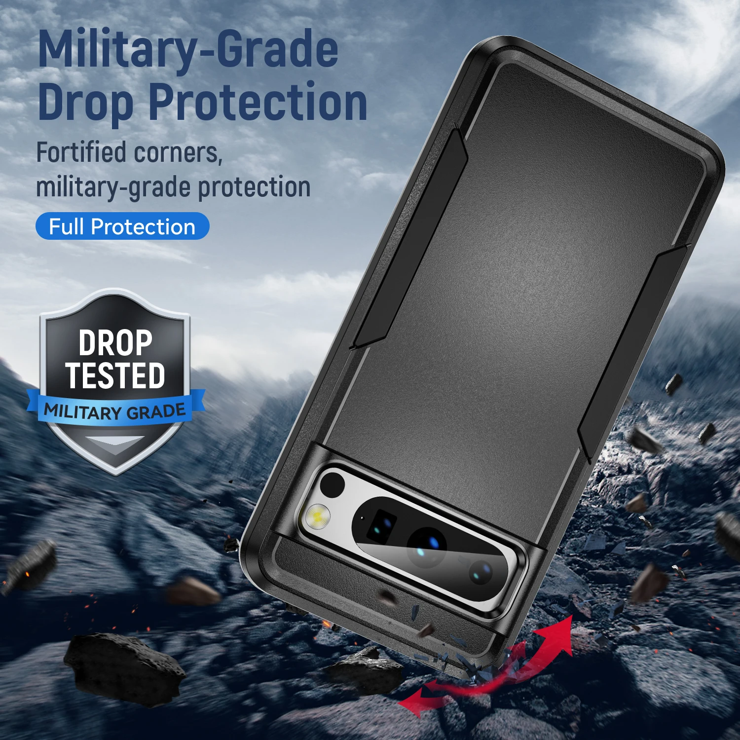 Двухслойный гибридный защитный чехол для Google pixel 9 pro XL Pixel9 Pixel8A Pixel8