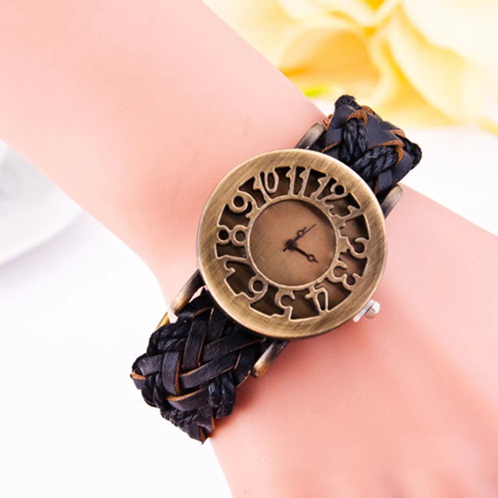 

Винтажные женские наручные часы, креативный Циферблат из нержавеющей стали, модный браслет, высококачественные женские часы, Прямая постав...