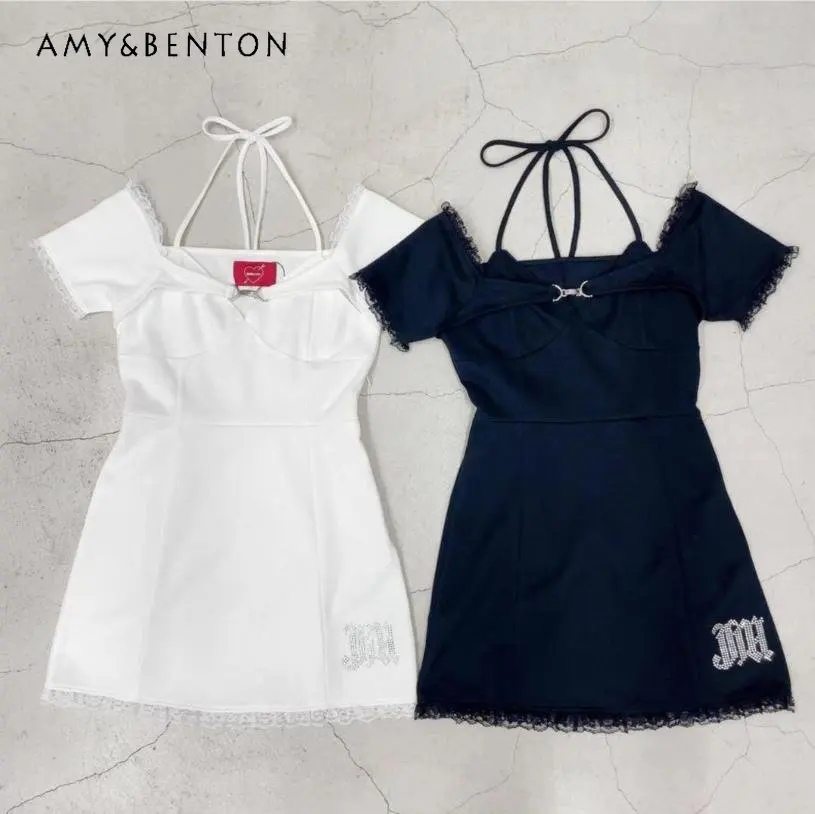 

Женское платье с открытыми плечами, V-образным вырезом и коротким рукавом